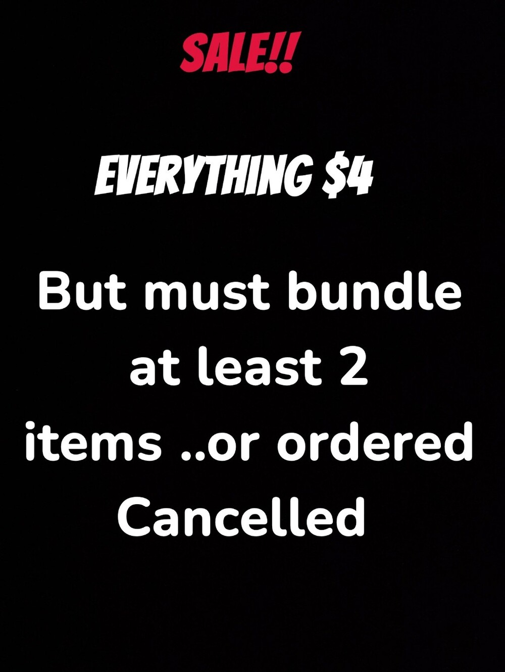 SALE! SALE! SALE!